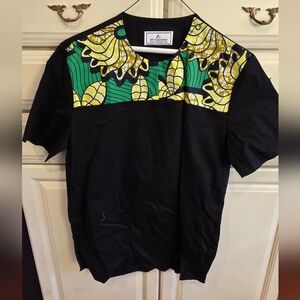 Like New Modern Black Dashiki, Size L